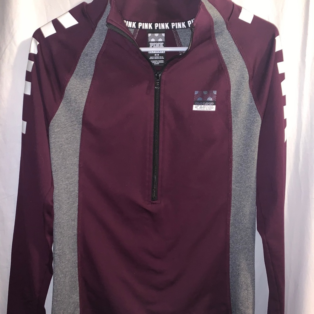 Pink quarter zip